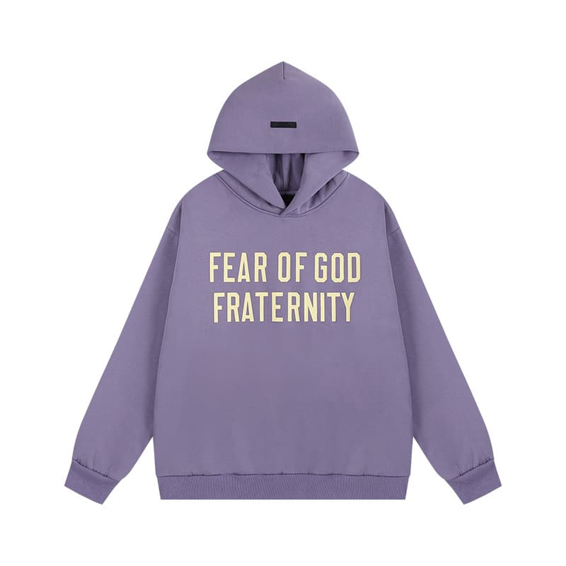 Fear of God Essentials Hoodie Essentials Logo — 303 Purple