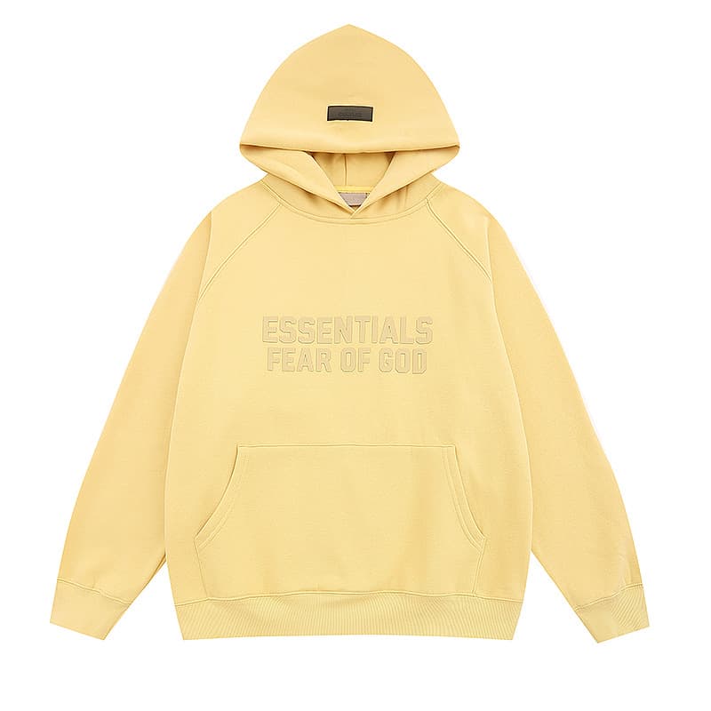 Fear of God Essentials Hoodie Essentials Logo — 379 yellow