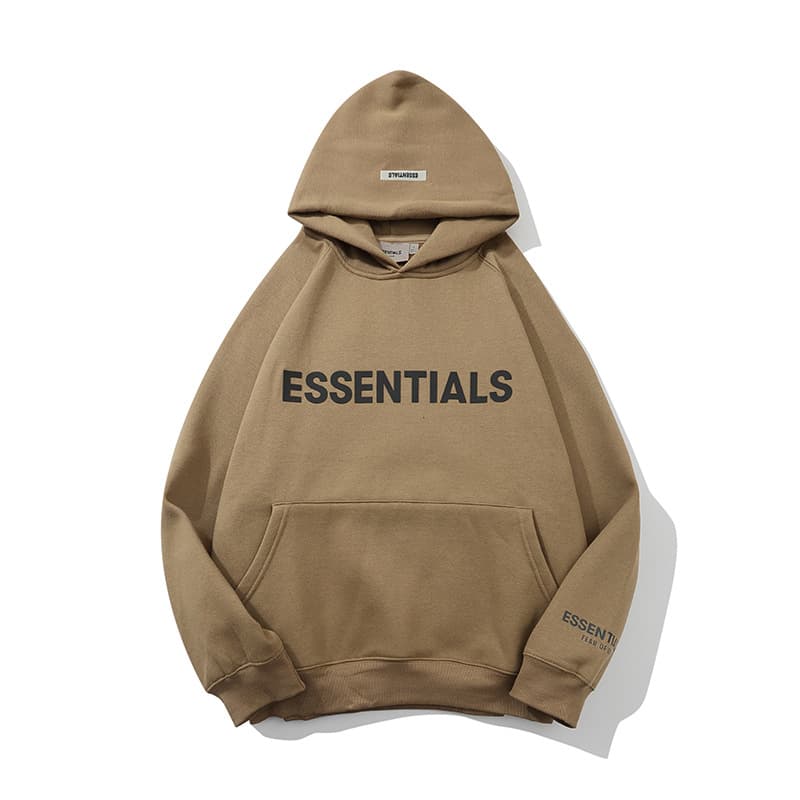Fear of God Essentials Hoodie Essentials Logo — 569 khaki