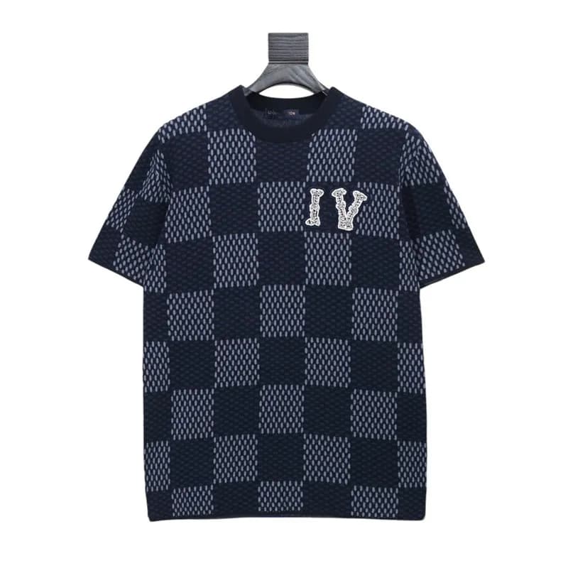 Givenchy Knit T-Shirt Checkerboard IV Logo
