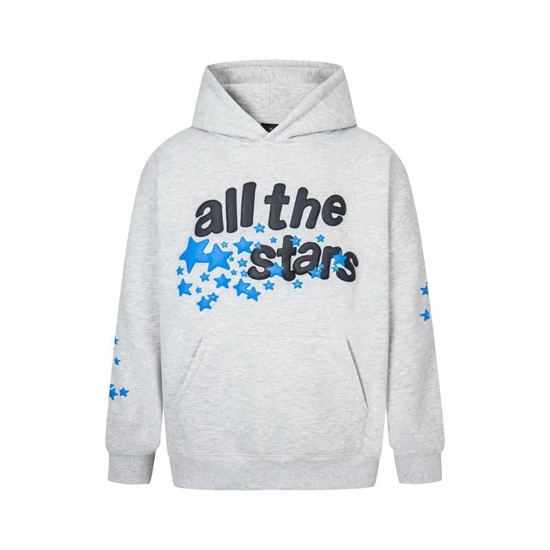 Broken Planet Logo Joggers Star Print — B01灰色