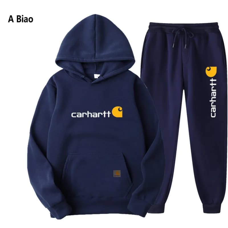 Hoodie and Joggers Set Carhartt Logo — 7