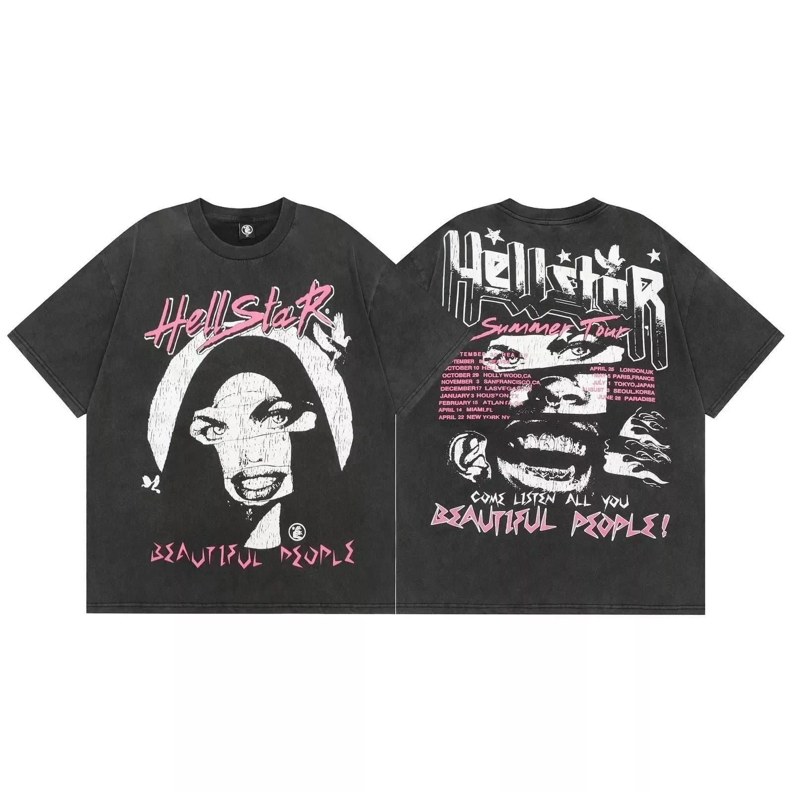 Hellstar Graphic Tee Flame Face Logo — 20