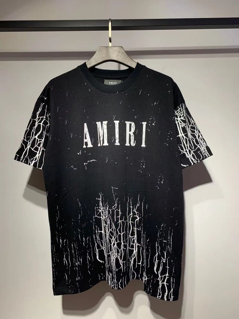 Amiri Cracked Logo Tee Cracked Print