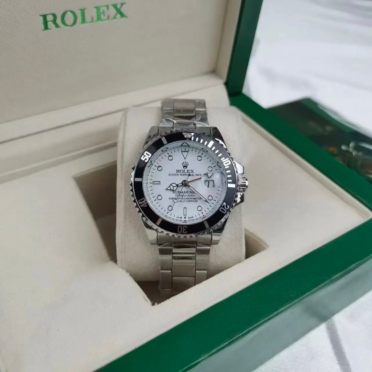 Rolex Submariner Date White Dial with Black Bezel