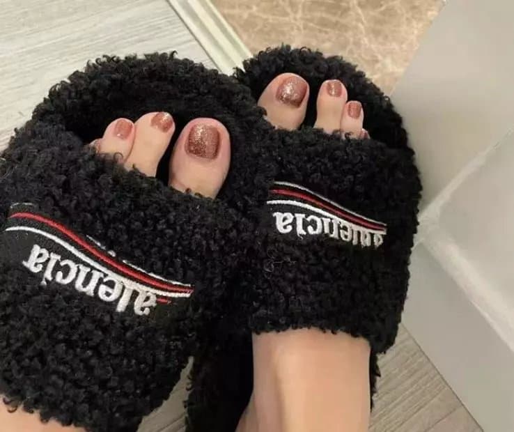 Balenciaga Track Slide Shearling