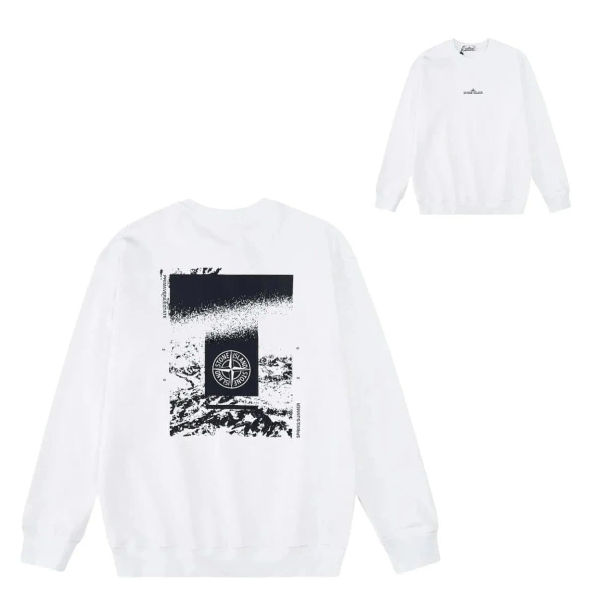 Stone Island Cotton Sweatshirt Printed Back