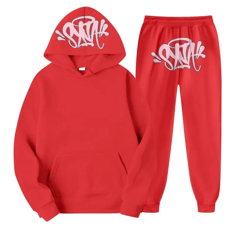 Sp5der Hoodie and Joggers Set Graffiti Logo