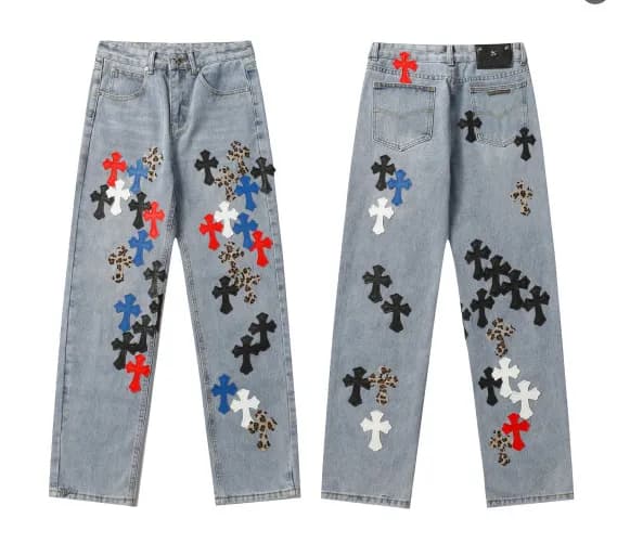 Chrome Hearts Denim Shorts Cross Patch — lc9913