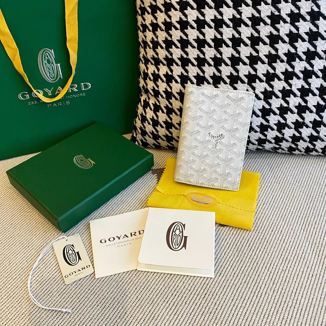 Goyard Saint Louis Wallet White Goyardine Canvas
