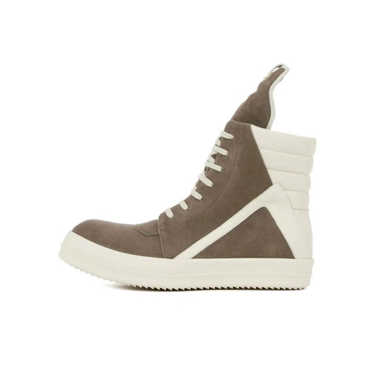 Rick Owens Drkshdw High Suede — 倒三角棕色麂皮
