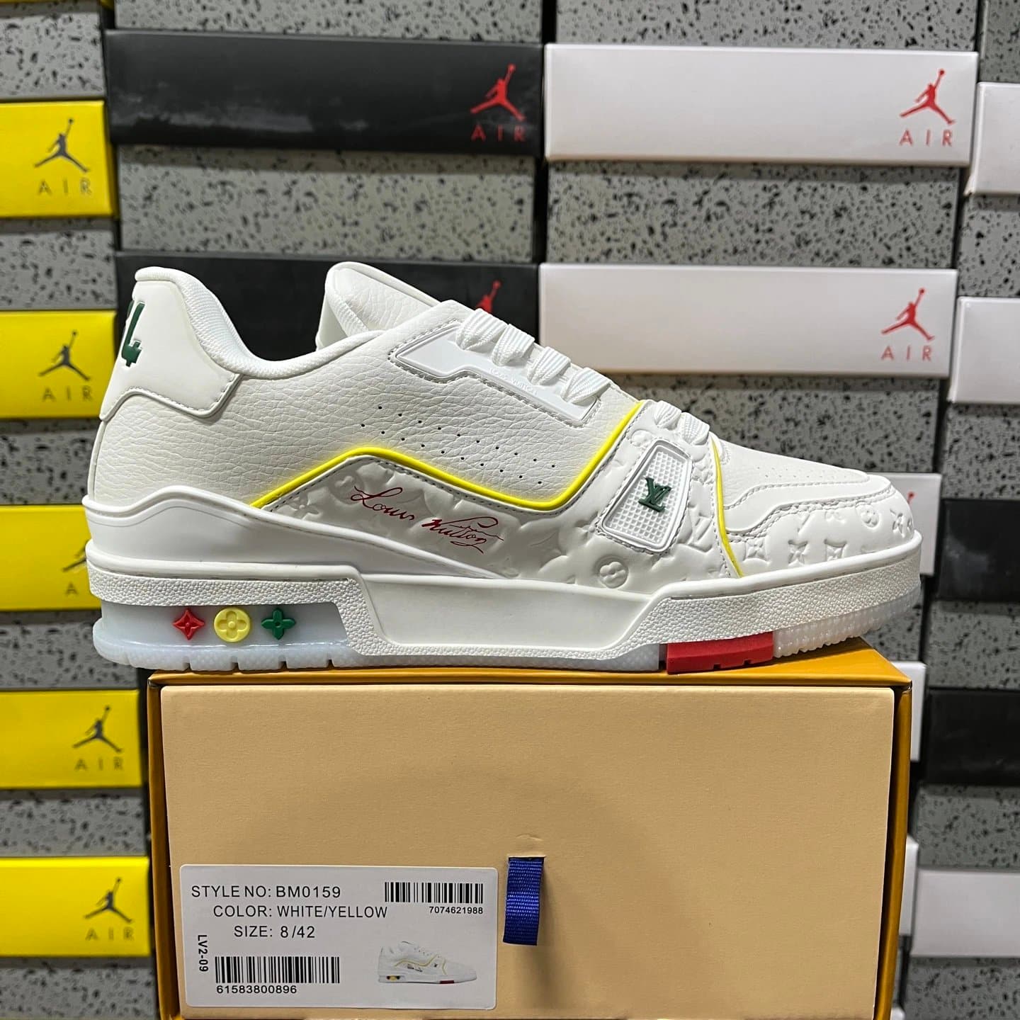 Louis Vuitton × Jordan LV Trainer White/Yellow