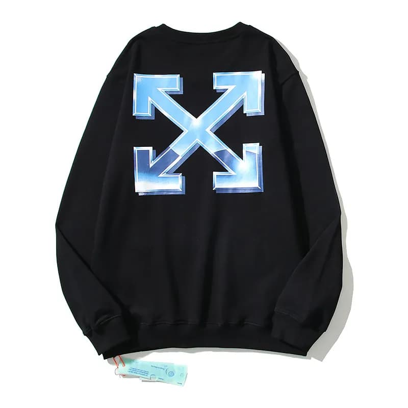 Off-White Arrow Sweatshirt Iridescent Blue Arrow