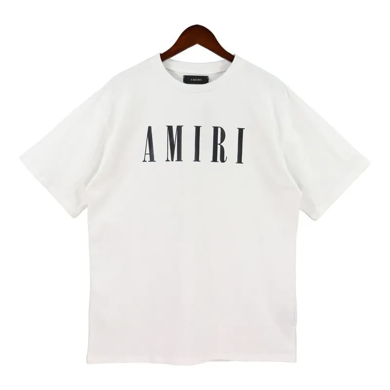 Amiri Logo T-Shirt Embroidered Script — 2143 白