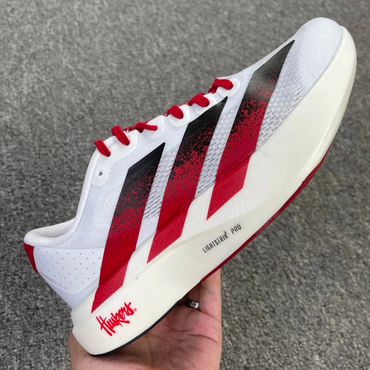 Adidas Lightstrike Pro Cloud White Metallic Silver — JQ4576 白红配色