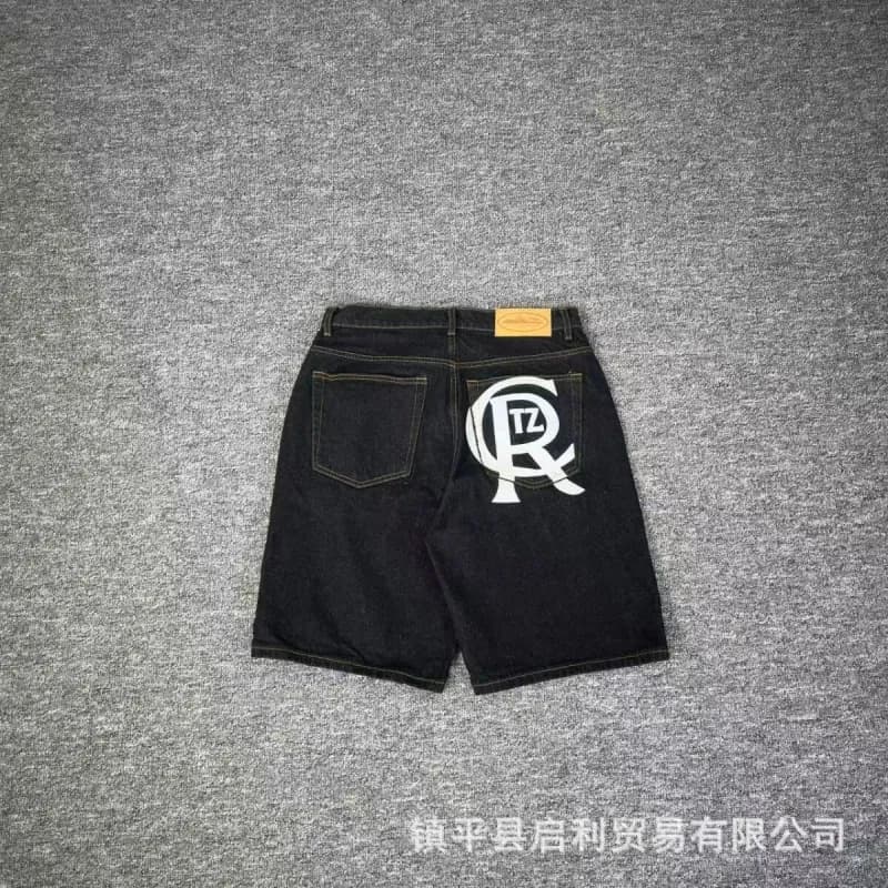 Travis Scott Denim Shorts Cactus Jack Logo
