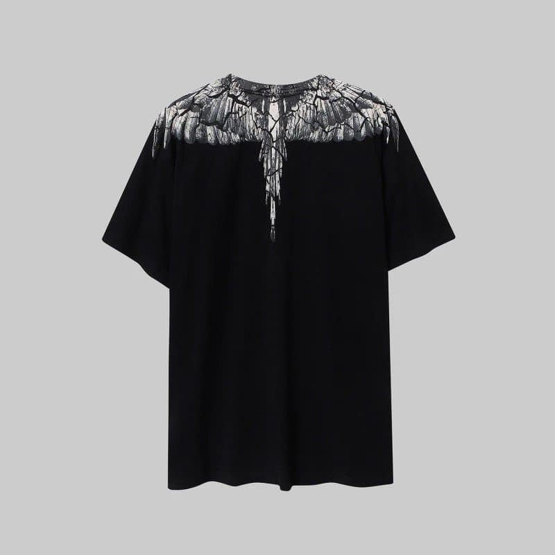 Balenciaga Wings T-Shirt Black with Silver Wings Print