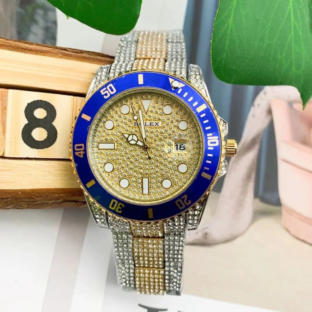 Rolex Submariner Date Ice Blue Bezel Diamond Dial