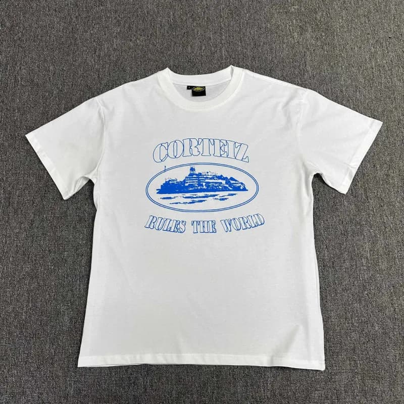 Palace T-Shirt Rules The World — 3103（深蓝印花）