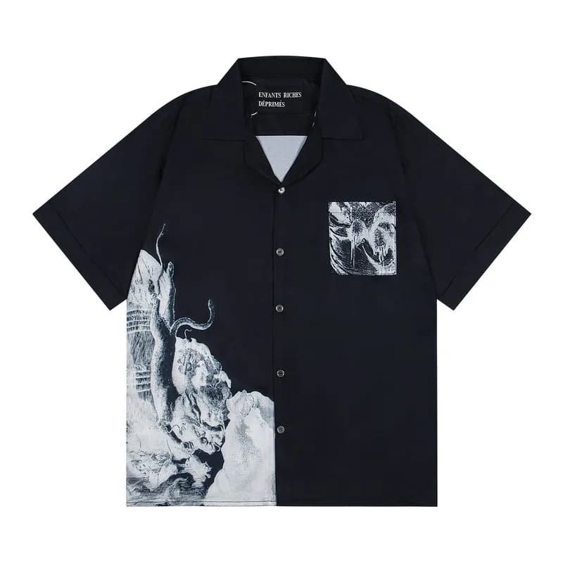 Fear of God Essentials Camp Collar Shirt Graphic Print