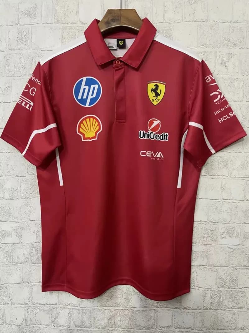 Tudor Polo Shirt Red Bull Racing Team — 2025法拉利有领红色