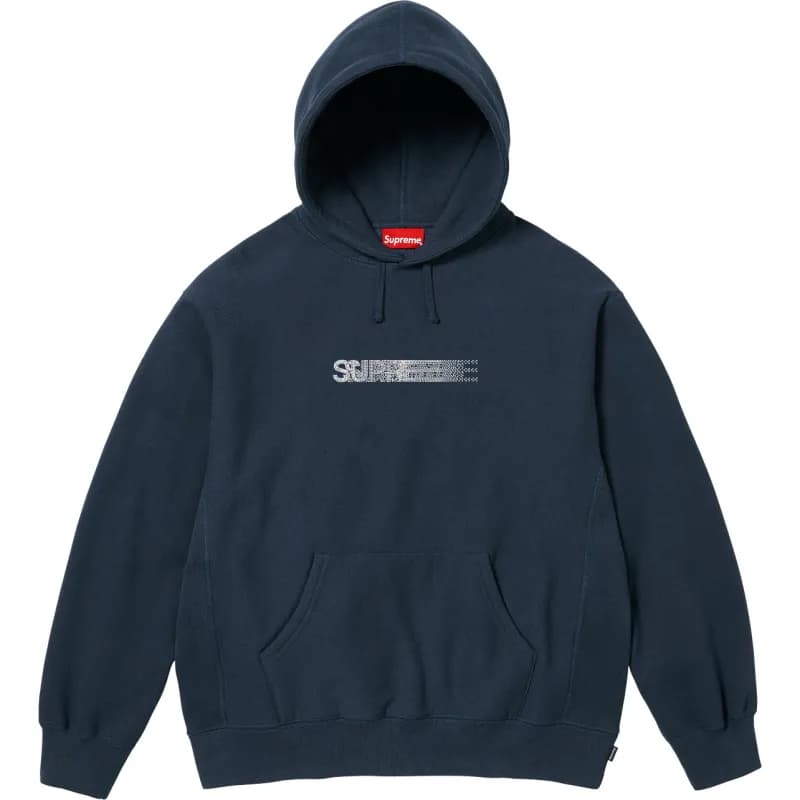 Supreme Hooded Sweatshirt Nike Logo Back — E566#宝蓝色
