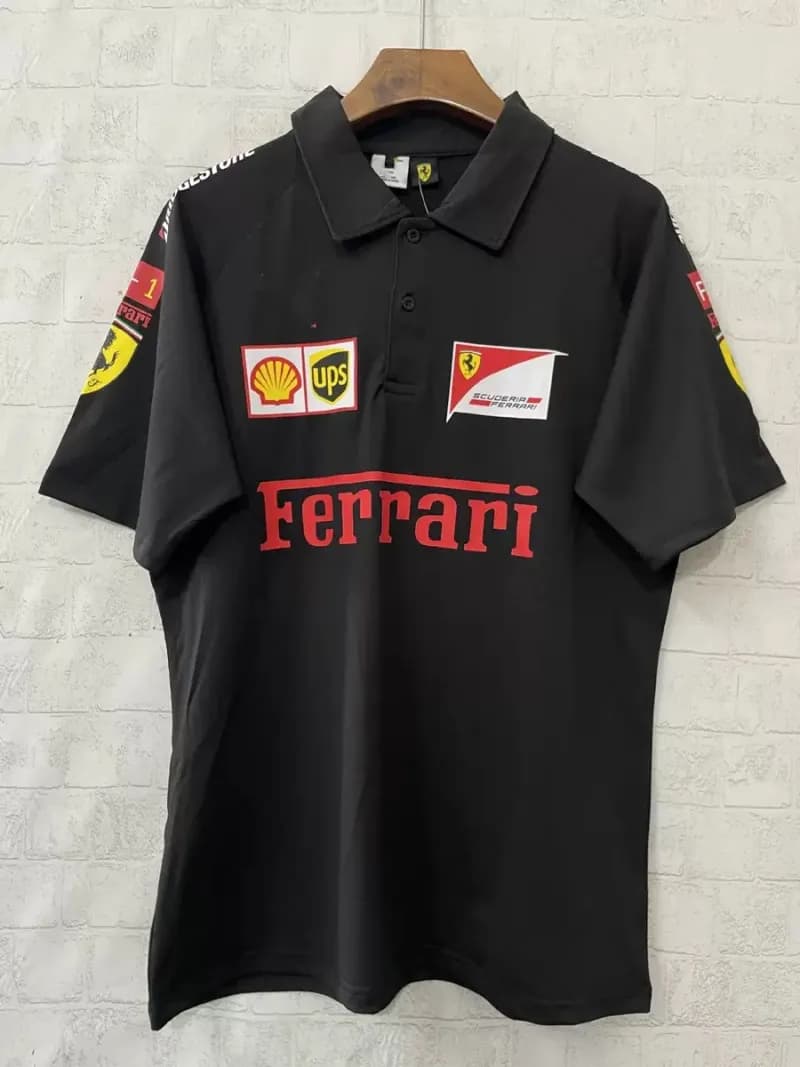 Tudor Polo Shirt Red Bull Racing Team — 休闲法拉利polo衫黑色