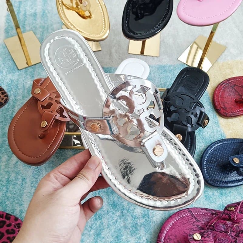 Tory Burch Miller Sandal Mirror Leather