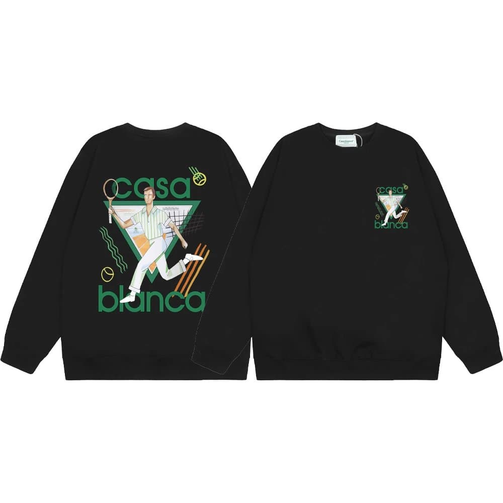 Casablanca Casa Blanca Sweatshirt Tennis Graphic — 056黑色