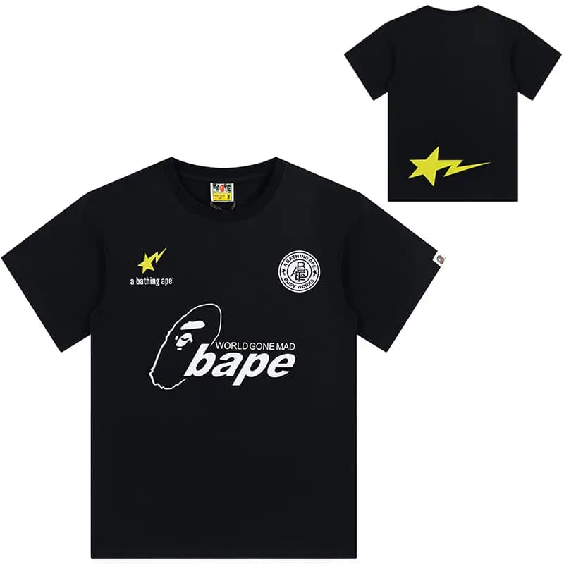 BAPE A Bathing Ape Tee Camouflage Ape Head — Purple 2339 black