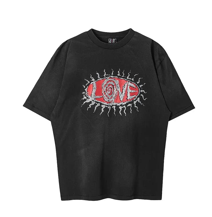 Saint Laurent Graphic T-Shirt Hate Saint Print — ST383