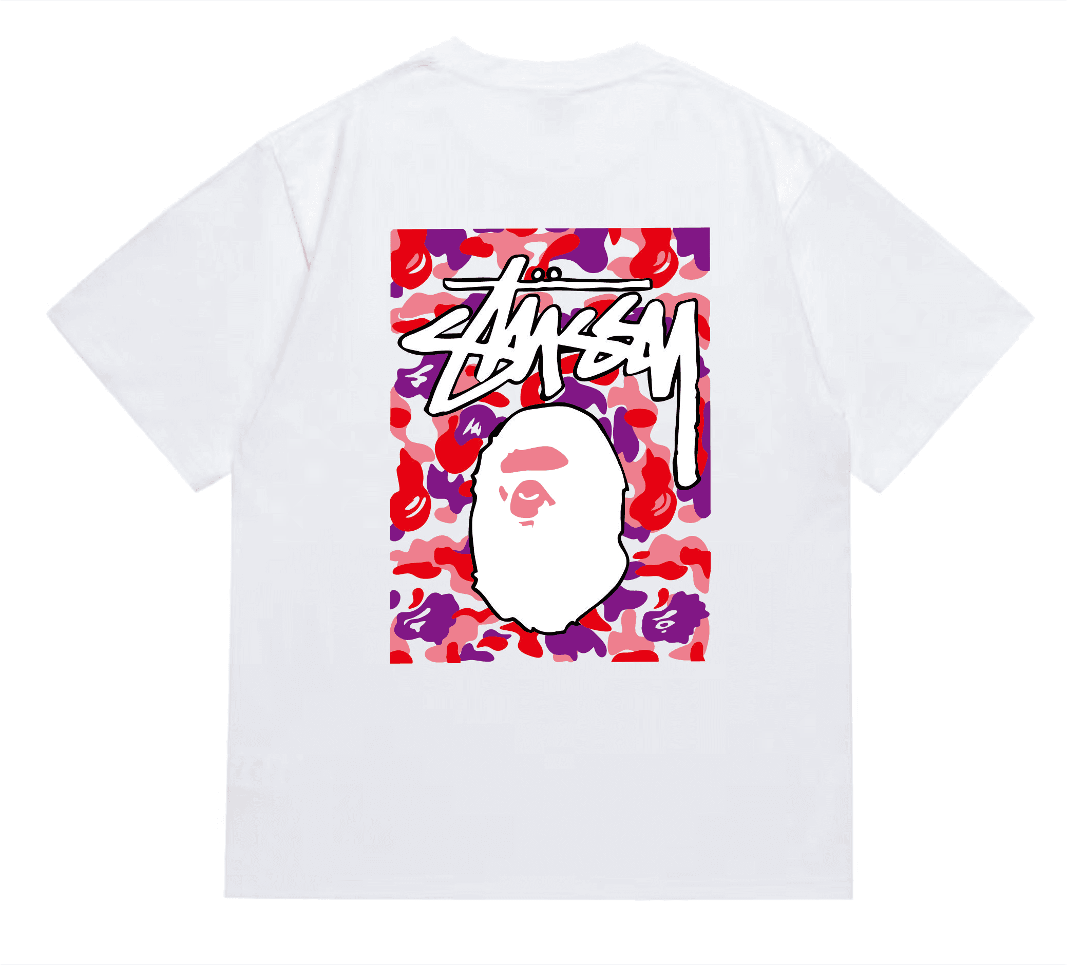 Stüssy Graphic Tee Bape Camo Stussy Collab