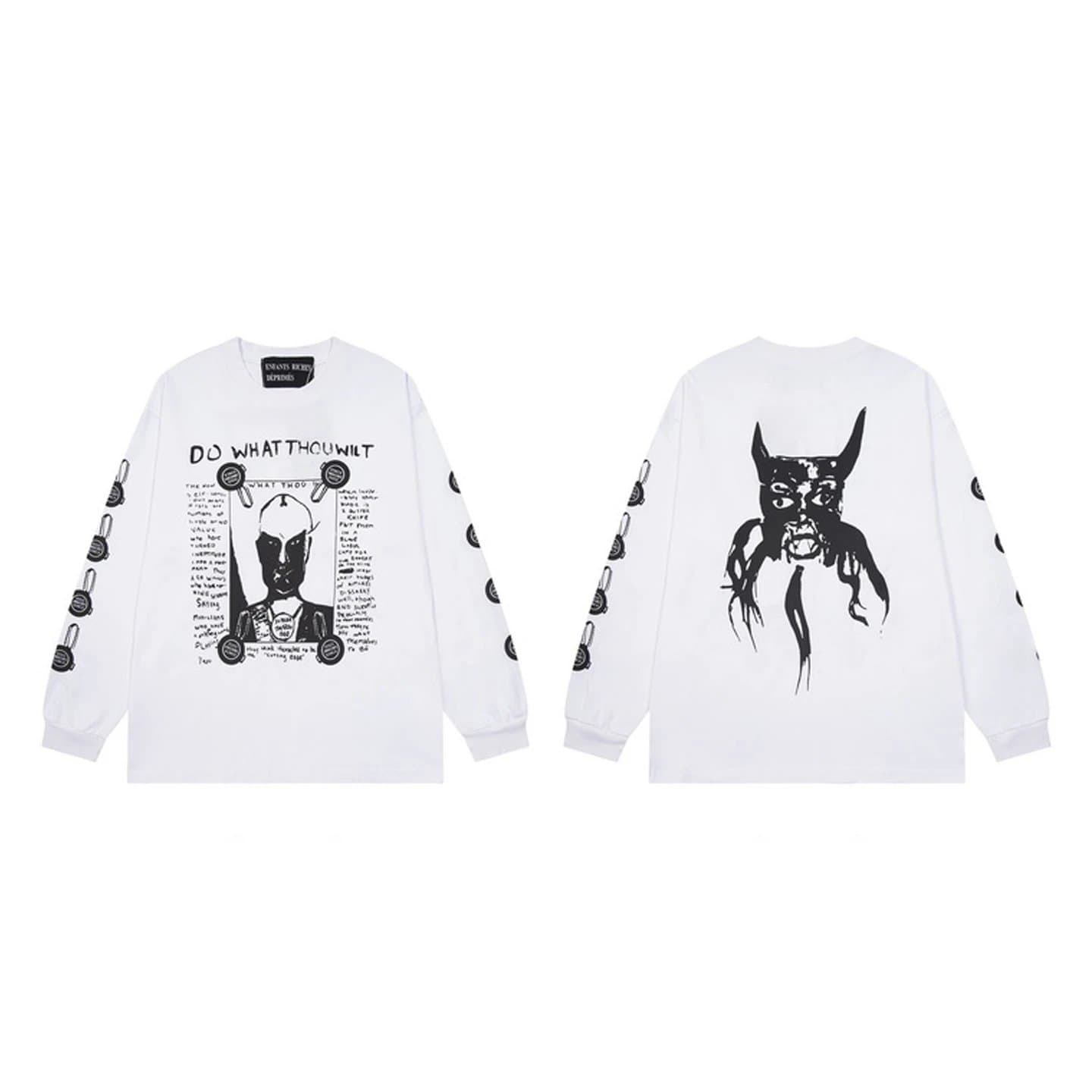Fear of God Essentials Long Sleeve Tee Eternity and Time Print — White[05 Models]
