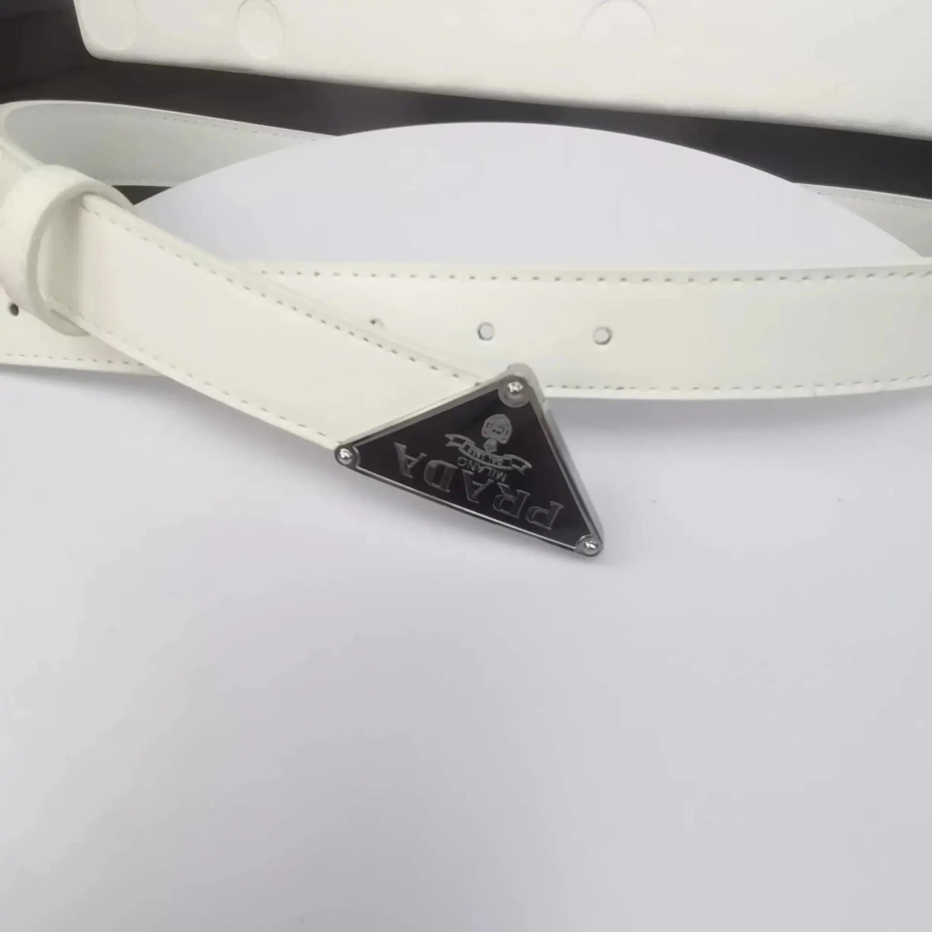 Prada Triangle Logo Belt Classic