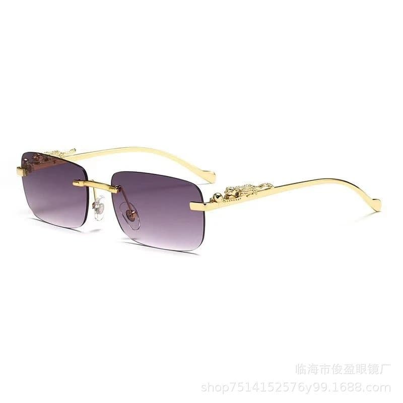 Chrome Hearts Rimless Sunglasses Lion Head Detail