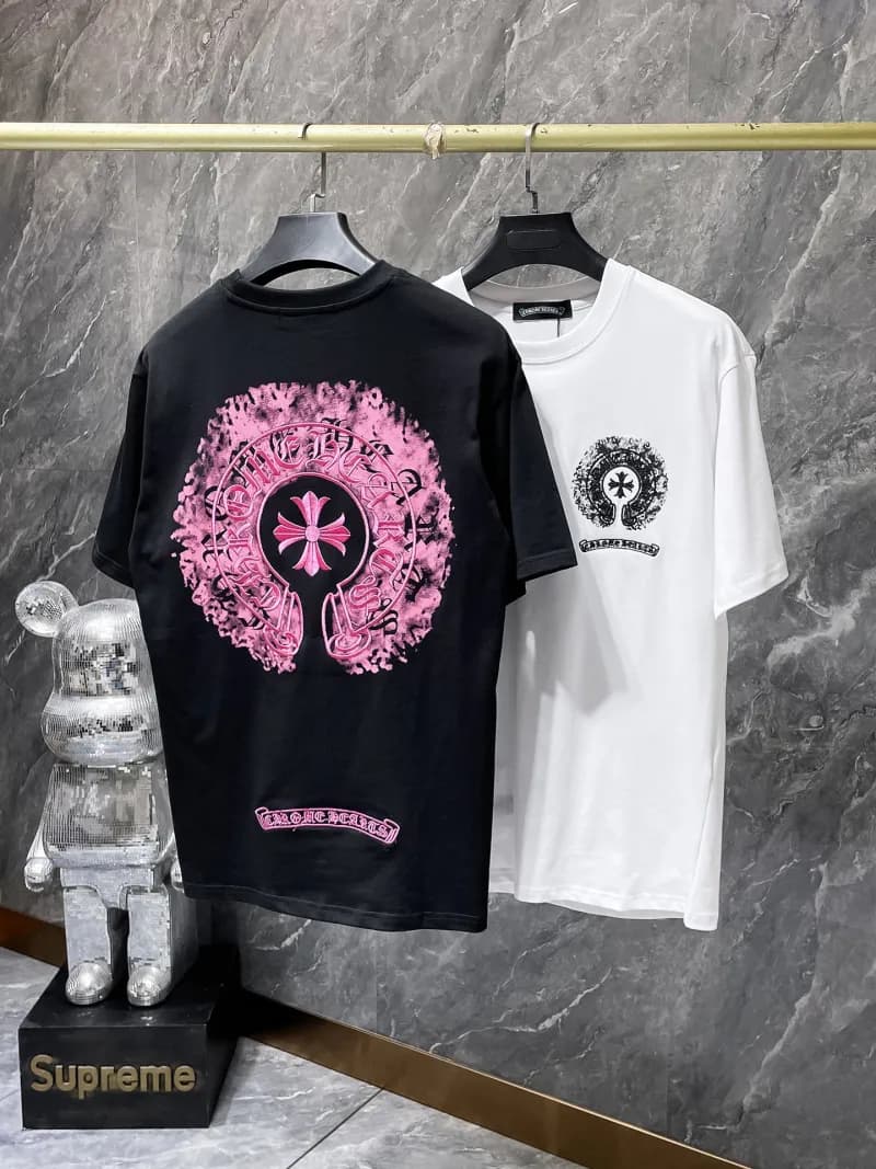 Chrome Hearts Graphic Tee Cross Logo Print