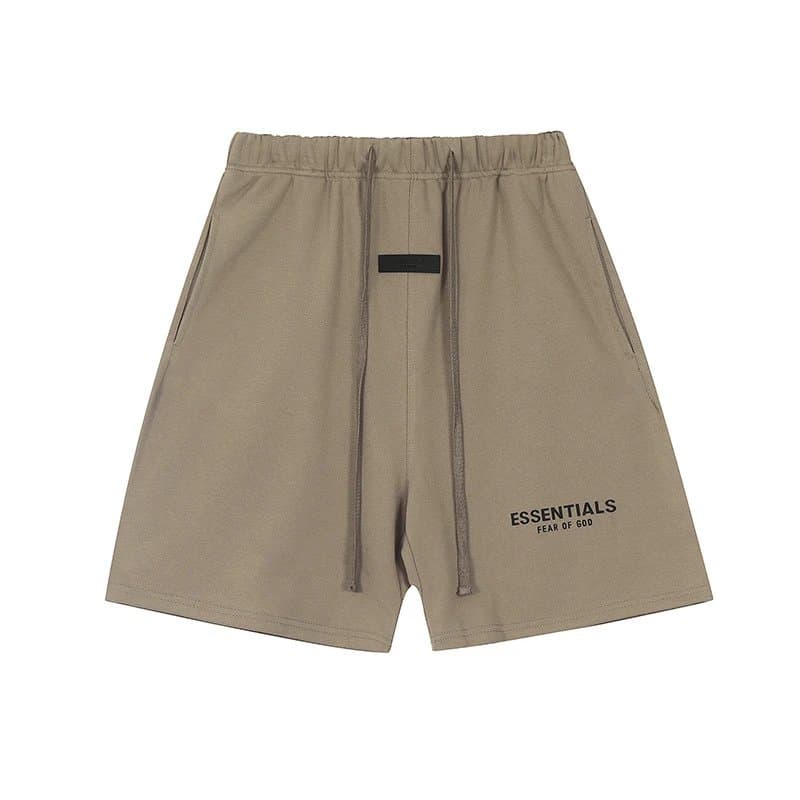 Fear of God Essentials Essentials Set Heather Grey — 2527短裤卡其色