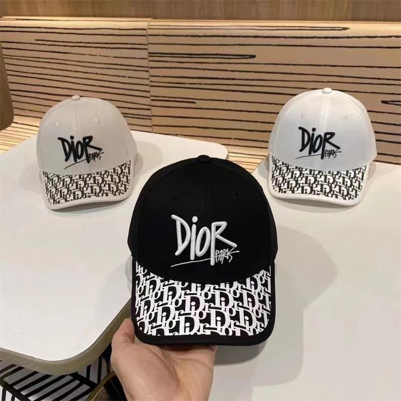 Dior Baseball Cap Oblique Logo Print