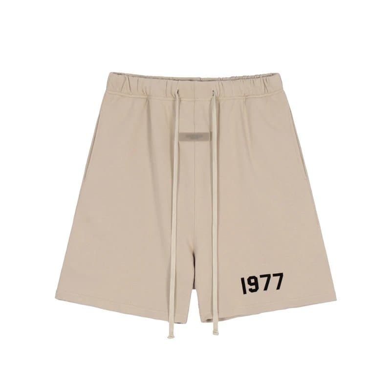Fear of God Essentials Essentials Shorts Embroidered Logo — 1977杏色（植绒字母）