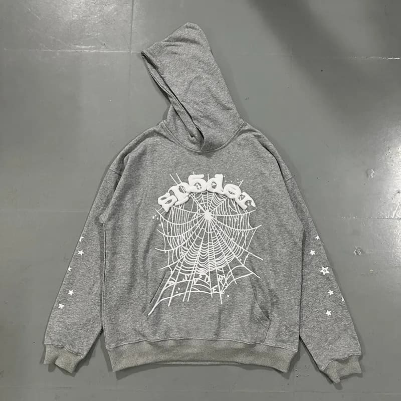 Broken Planet Hoodie Star Logo Appliqué — 8218 灰色