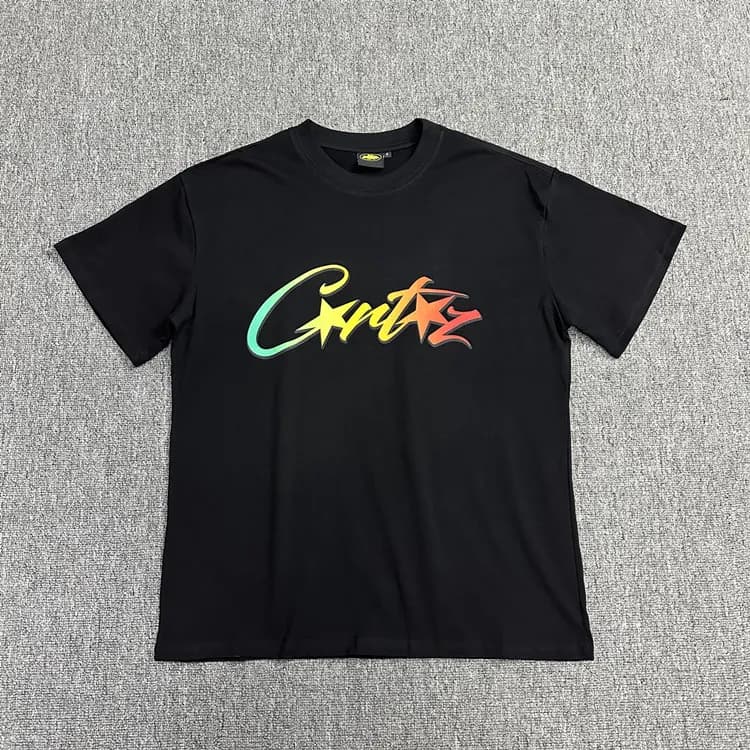 Logo Tee Corteiz Script — 3112黑印彩色