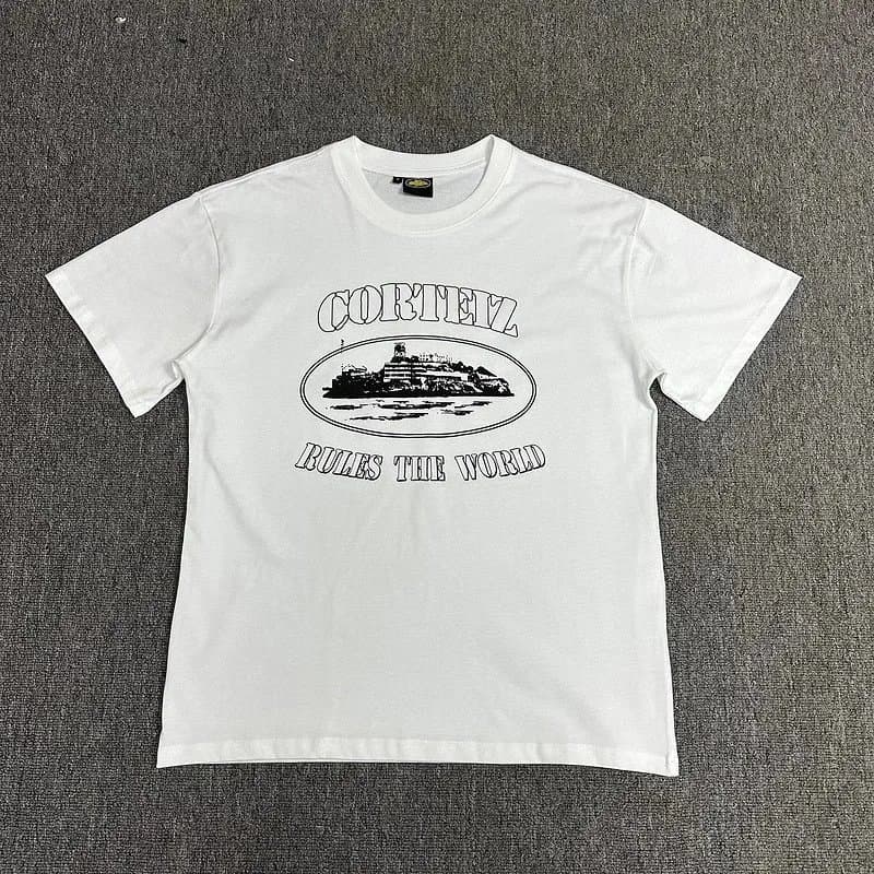 Corteiz Logo Tee White Script — 27