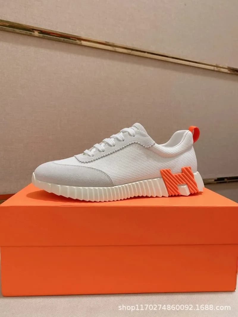 Hermès H-Stripes Sneaker White with Black H Logo — 30