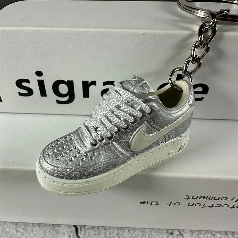 Nike Air Force 1 Low Mini Keychain — 16.af1 silk silver