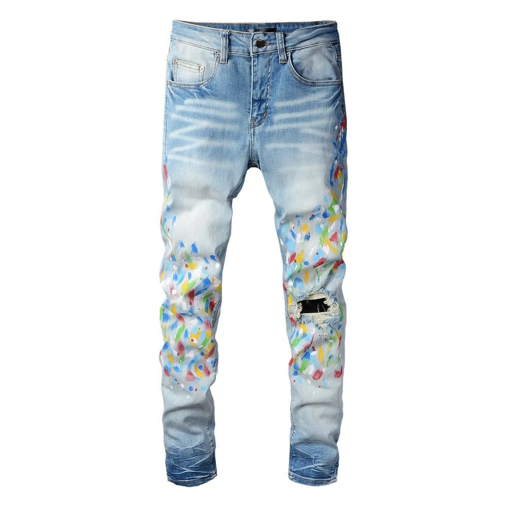 Amiri Star Patch Jeans Black Star Appliqué — 020311188