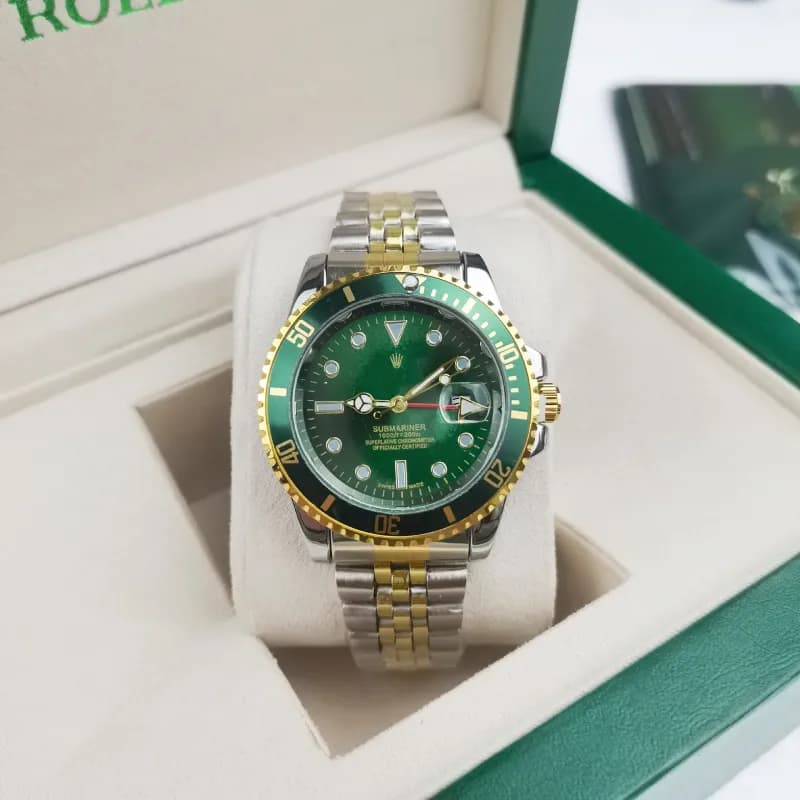Rolex GMT-Master II Black Ceramic Bezel — Four-needle water ghost, five beads gold, green water ghost