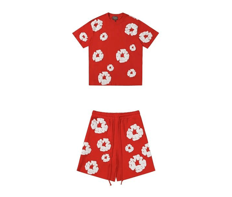 Balenciaga Short Set Floral Appliqué