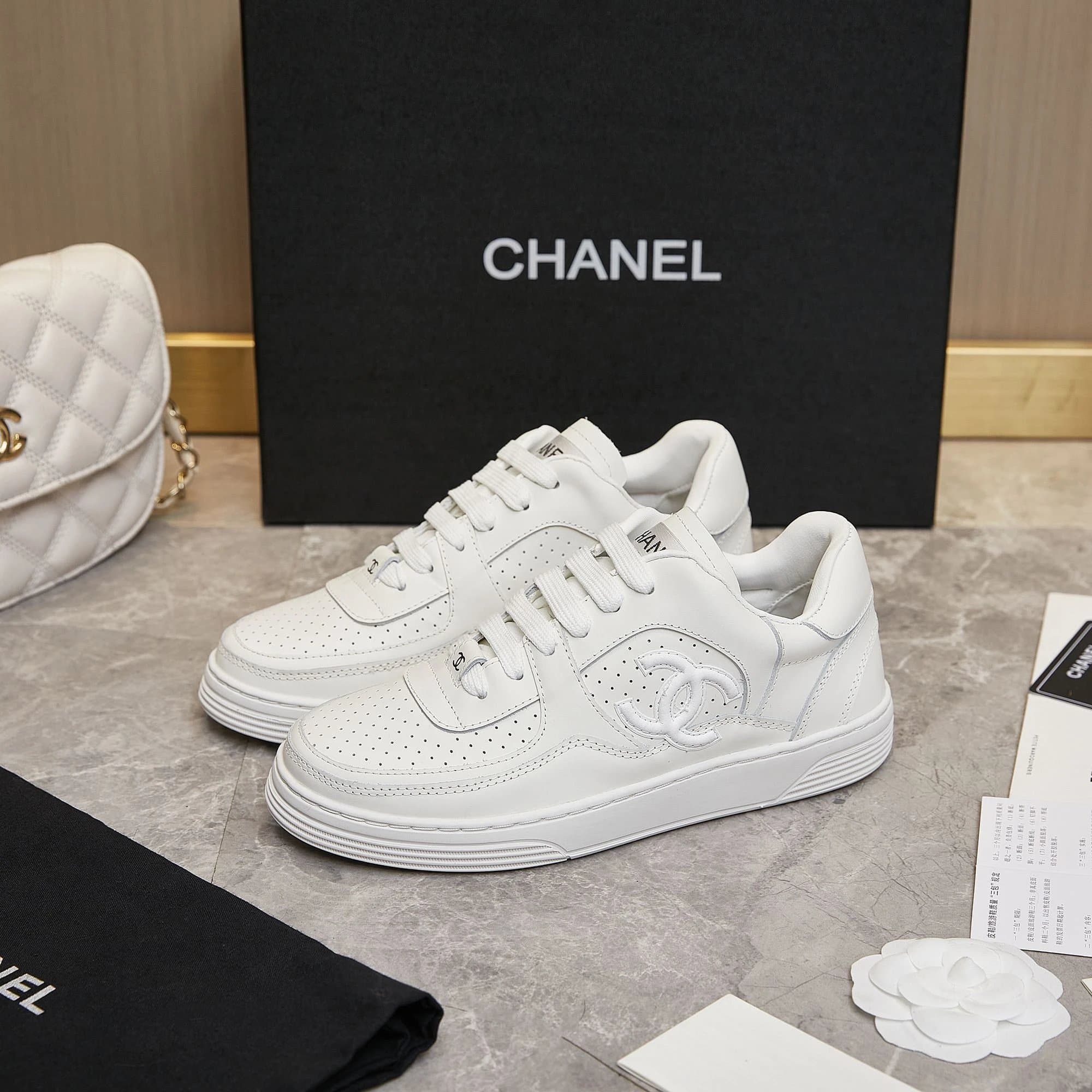 Chanel Sneaker CC Logo Perforated