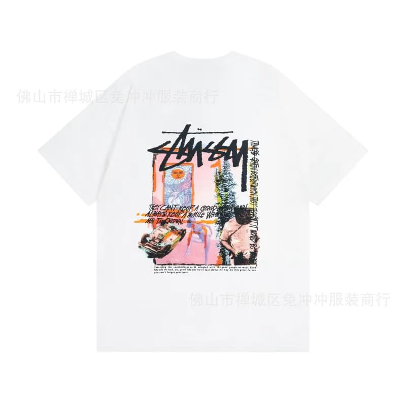 Stüssy × Gallery Dept. Crown Graphic Tee Laguna Beach — 615 white
