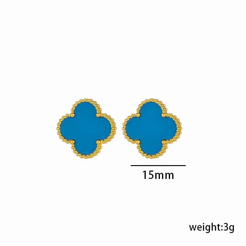 Van Cleef & Arpels Alhambra Pendant Malachite — 6606 蓝贝耳钉 1.5CM